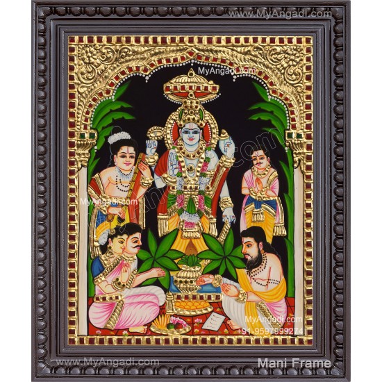 Sathya Narayana Swami Tanjore Painting Sathya Narayana Swami Tanjore Painting