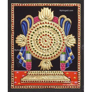  Chakram  Tanjore Painting