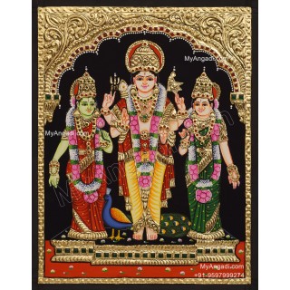 Murugar valli deivanai Tanjore Painting