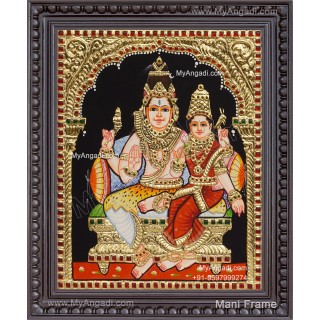 Shiva Parvathi Tanjore Painting