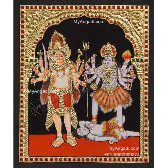 Veerabhadra Bhadrakali Tanjore Painting