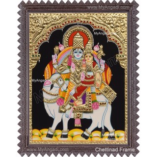 Pradhosam Sivan Parvathi Tanjore Painting