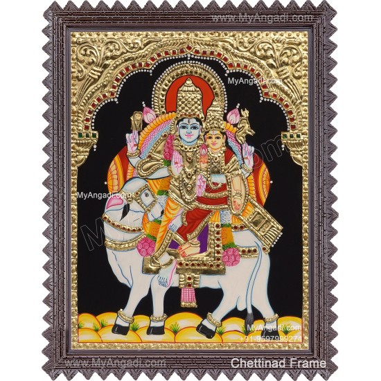Pradhosam Sivan Parvathi Tanjore Painting