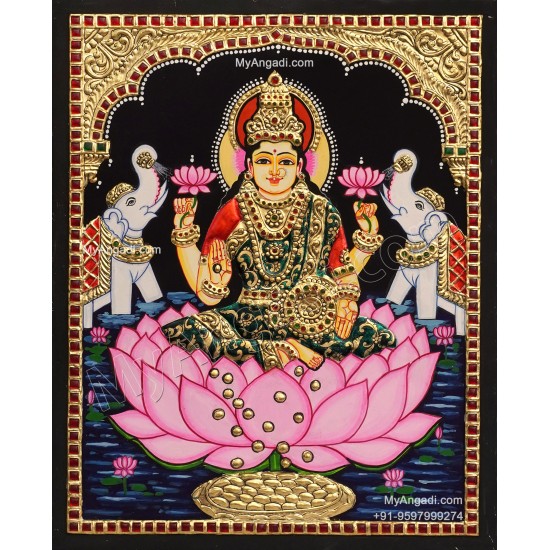 Gajalakshmi Tanjore Painting