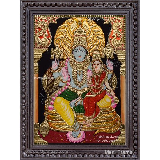 Vishnu Lakshmi Tanjore Painting