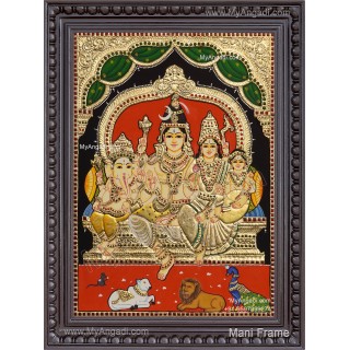 Shiva Family Tanjore Painting