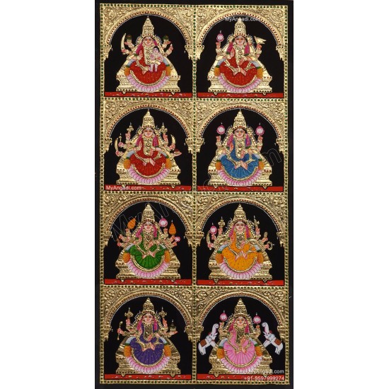 Ashta Lakshmi Tanjore Painting