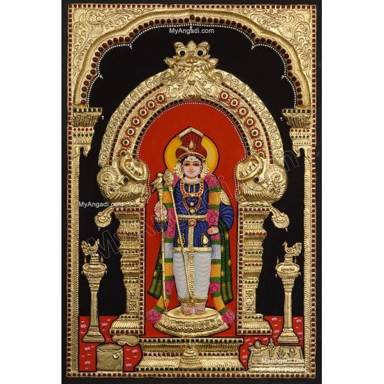 Raja Alangara Murugar 3D Tanjore Painting