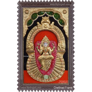 Ambigai Muthumariamman 3D Tanjore Painting