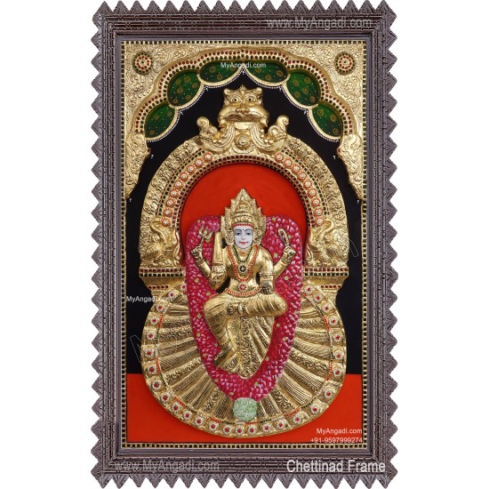 Ambigai Muthumariamman 3D Tanjore Painting