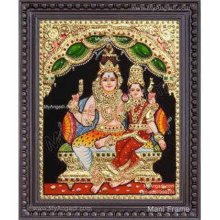 Shiva Parvathi Tanjore Painting Shiva Parvathi Tanjore Painting