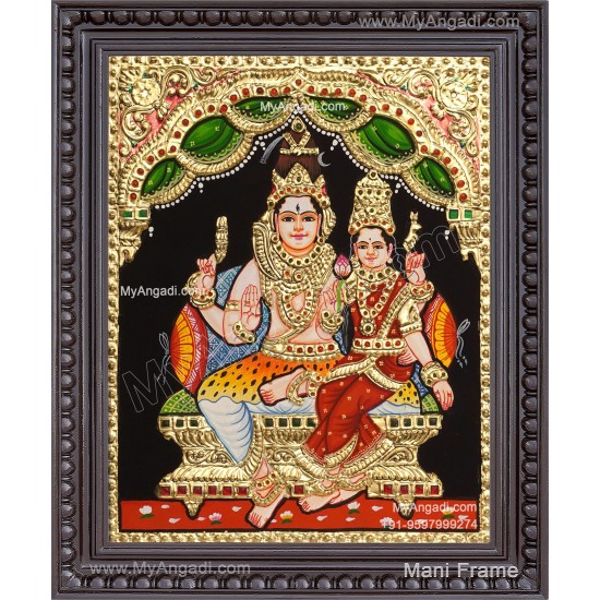 Shiva Parvathi Tanjore Painting
