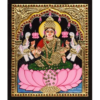 Gajalakshmi Tanjore Painting