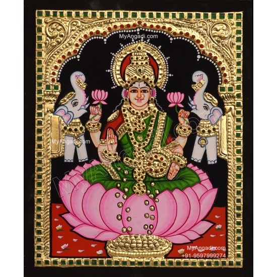 5 Set Ganesha Murugan Balaji Lakshmi Saraswathi Tanjore painting