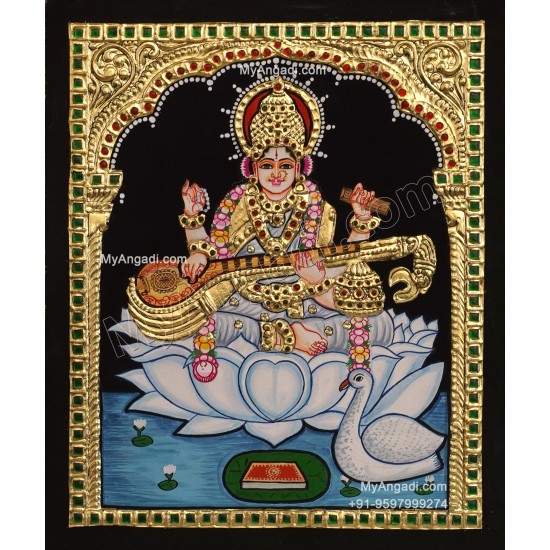 5 Set Ganesha Murugan Balaji Lakshmi Saraswathi Tanjore painting