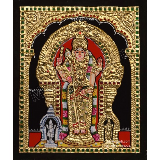 5 Set Ganesha Murugan Balaji Lakshmi Saraswathi Tanjore painting