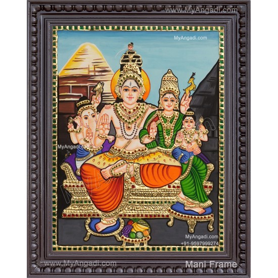 Shiva Family Tanjore Painting