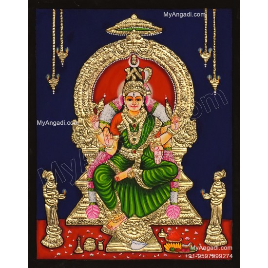 Bhuvaneshvari Amman Tanjore Painting