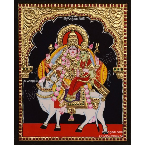Pradhosam Sivan Parvathi Tanjore Painting