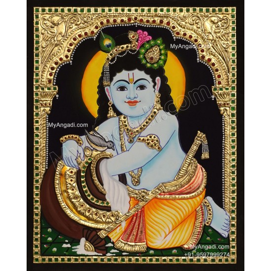 Butter Krishna Tanjore Painting