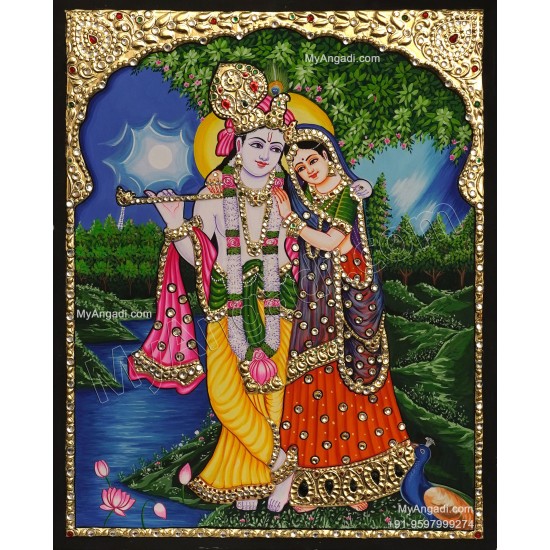 Radha Krishna Tanjore Painting