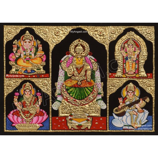 5 Panel  Tanjore Painting