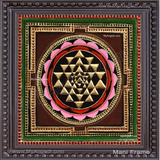 Sri Chakram Tanjore Painting Sri Chakram Tanjore Painting