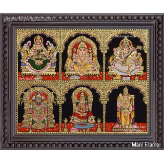 6 Panel Tanjore Painting