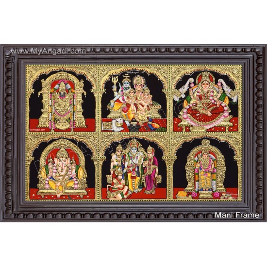 6 Panel Tanjore Painting