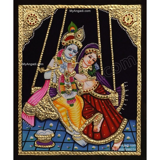 Radha Krishna Tanjore Painting