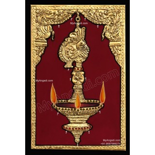 Lamp Tanjore Painting