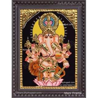 Kan Dhrishti Ganasha Tanjore Painting