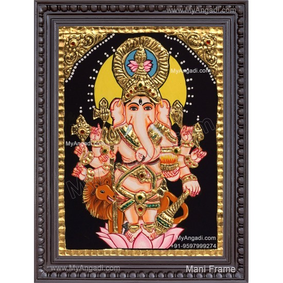Kan Dhrishti Ganasha Tanjore Painting
