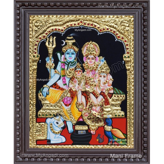 Shiva Family Tanjore Paintings