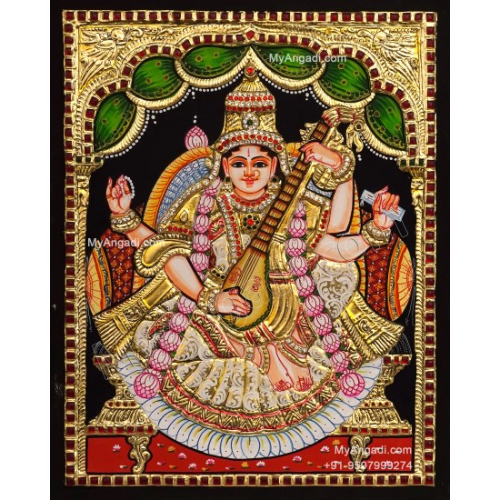Saraswathi Tanjore Painting
