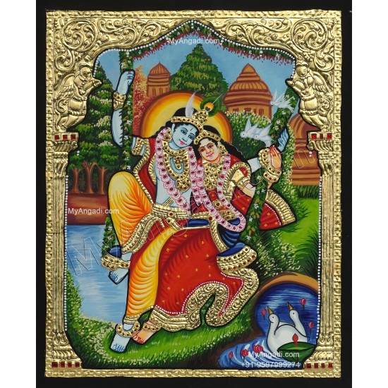 Radha Krishna Tanjore Painting
