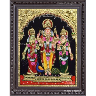 Murugan Valli Deivanai Tanjore Painting