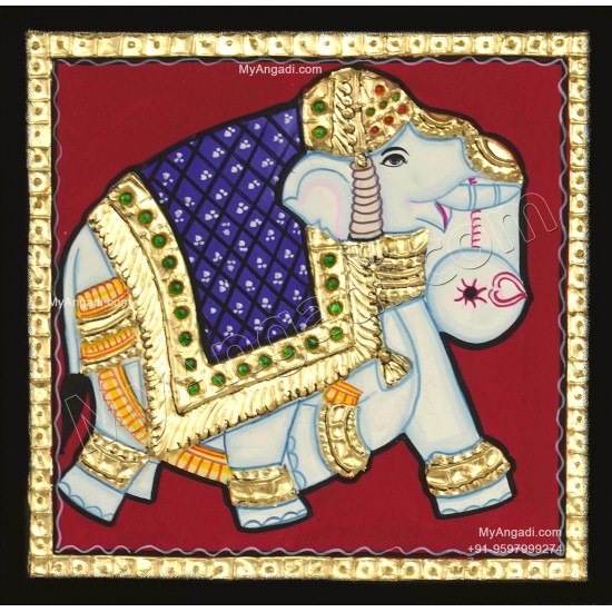 Elephant Tanjore Painting