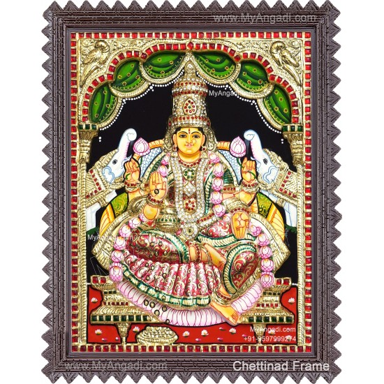 Gajalakshmi 3D Tanjore Painting