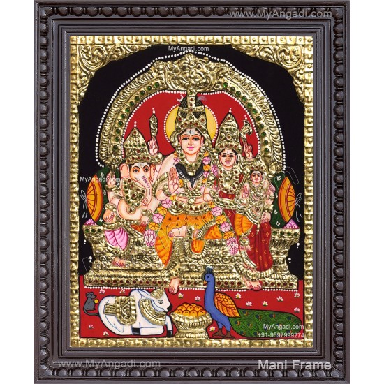Shiva Family Tanjore Painting