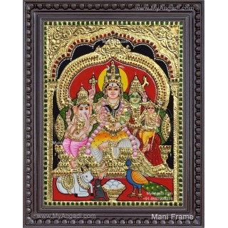 Shiva Family Tanjore Painting