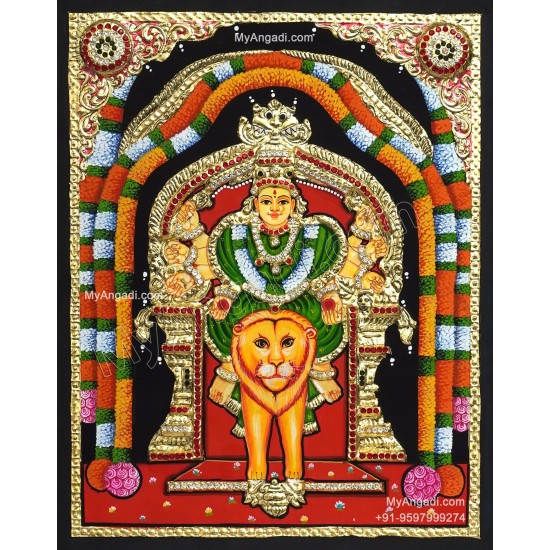Bana Sankari Amman Tanjore Painting