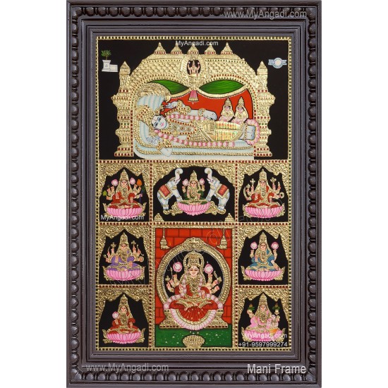 Ranganathar With Ashtalakshmi Tanjore Painting