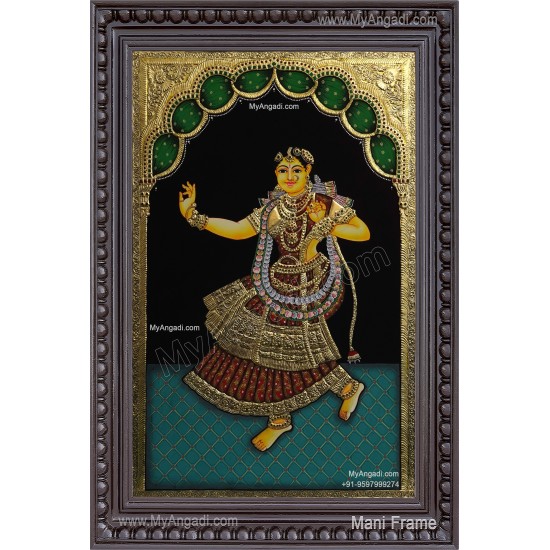 Dancing Lady Tanjore Painting