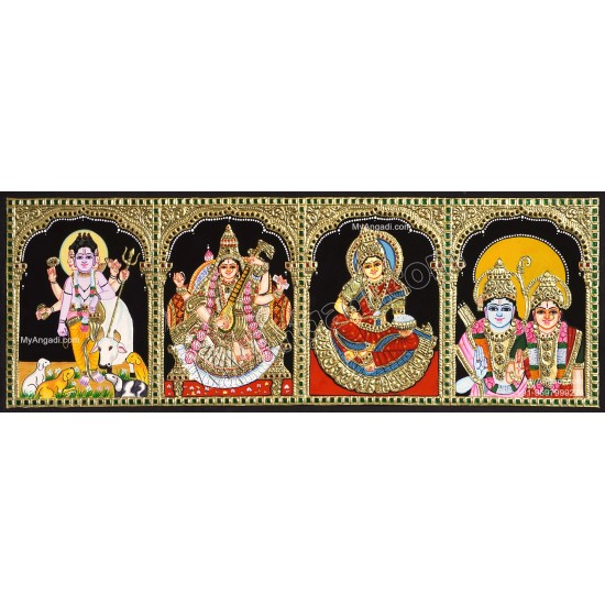 4 Panel  Tanjore Painting