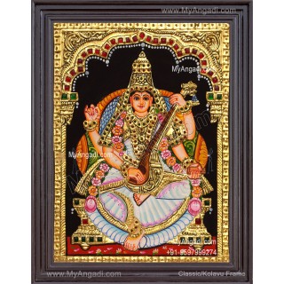 Saraswathi Tanjore Painting