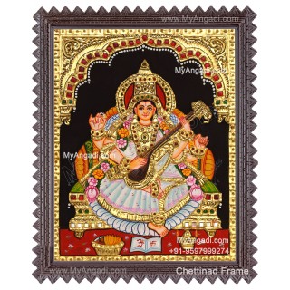 Saraswathi Tanjore Painting