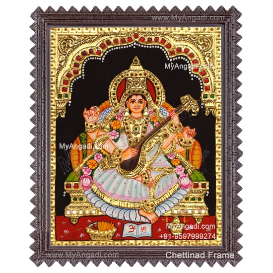 Saraswathi Tanjore Painting