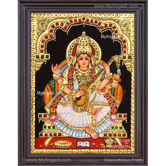 Saraswathi Tanjore Painting