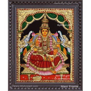 Gaja Lakshmi 3d Embossed Tanjore Painting